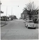 Järnvägsövergång vid Kyrkogatan i Skurup.