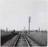 Järnvägsövergång i Örsjöholm på linjen mellan Skurup och Rydsgård.