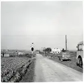 Järnvägsövergång i Örsjöholm på linjen mellan Skurup och Rydsgård.