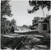 Järnvägsövergång vid Börringevägen på linjen mellan Klågerup och Svedala.