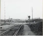 Järnvägsövergång vid Skarhult station.