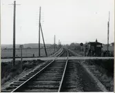 Järnvägsövergång med vaktkur vid Bolleröd på linjen mellan Löberöd och Askeröd.