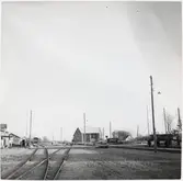 Järnvägsövergång vid Bjärsjölagård station.