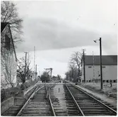Järnvägsövergång vid Lövestad station.