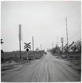 Järnvägsövergång vid Ravlundabro, på sträckan mellan Brösarp och Vitaby.