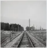 Järnvägsövergång vid Raskarum, på sträckan mellan S:t Olof och Gyllebo.