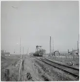 Järnvägsövergång vid infarten till Gyllebo station.