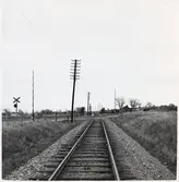 Järnvägsövergång vid Östra Vemmerlöv, på sträckan mellan Gyllebo och Gärsnäs.