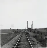 Järnvägsövergång vid Östra Herrestad hållplats.