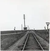 Järnvägsövergång vid Östra Herrestad hållplats.