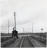 Norra järnvägsövergången vid Blästorp, på sträckan mellan Hammenhög och Borrby.
