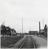 Järnvägsövergång öster om Löderup station, på sträckan mellan Borrby och Hedvigsdal.