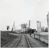 Järnvägsövergång vid Önneslöv lastplats, på sträckan mellan Dalby och Björnstorp.