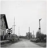 Järnvägsövergång vid Silvåkravägen vid Veberöd station, på sträckan mellan Björnstorp och Sjöbo.
