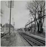 Järnvägsövergång vid Tomegatan vid Tomelilla station.