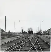 Järnvägsövergång vid Gärsnäs station, på sträckan mellan Smedstorp och Östra Tommarp.
