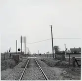 Järnvägsövergång vid Simrisvägen utanför Simrishamn, på sträckan mellan Järrestad och Simrishamn.