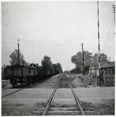 Järnvägsövergång vid Rödaled hållplats.