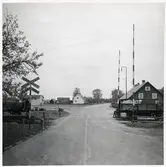 Järnvägsövergång vid Rödaled hållplats, på sträckan mellan Österslöv och Kristianstad.