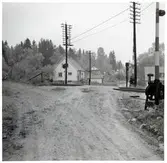 Järnvägsövergång i Sibbhult på sträckan mellan Glimåkra och Sibbhult.