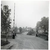 Järnvägsövergång vid Sibbhult station.