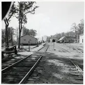 Järnvägsövergång vid Arkelstorp station.