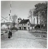 Järnvägsövergång vid Arkelstorp station.