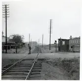 Järnvägsövergång vid Hedentorpsvägen i Kristianstad, på sträckan mellan Långebro och Gärds Köpinge.