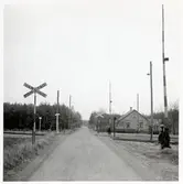 Järnvägsövergång vid Gringelstad station, på sträckan mellan Långebro och Everöd.