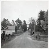 Järnvägsövergång vid Vittskövle station, norra delen av bangården.