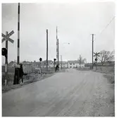 Järnvägsövergång vid Knislinge, på sträckan mellan Broby och Hanaskog.