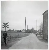 Järnvägsövergång vid Hanaskog, på sträckan mellan Knislinge-Färlöv.