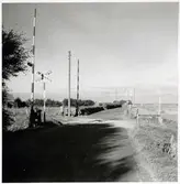 Järnvägsövergång vid Fjälkingevägen strax utanför Kristianstad, på sträckan mellan Kristianstad och RInkaby.