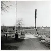 Järnvägsövergång vid Liarum, på sträckan mellan Tollarp och Linderöd.