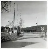 Järnvägsövergång vid Linderöd, på sträckan mellan Tollarp och Satserup.