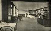 Tillberga station 1907-1926. Interiör järnvägsrestauranten.