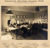 Dalslands Järnvägs styrelse 1929. Styrelsemöte 20/4 1929