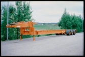 Leveransfoto på en lastbilstrailer. Informationsdata som syns: Schmitz och 32 t.