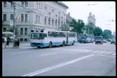 Trådbussar i stadstrafik, Cluj-Napoca, Rumänien.