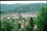 Utsikt från gamla staden i Sighişoara, Rumänien.