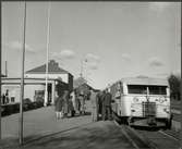 Rälsbusståg vid Lindesbergs station.