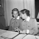 Örebro-Lottornas nya kårchef.
8 oktober 1958.