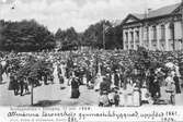 Hembygdsfest i Jönköping vid Allmänna Läroverkets Gymnastikbyggnad, uppförd 1881.