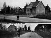 Övre huset t.v. är Furulund där Olga o Bertil Strålman bodde med sina barn. Det andra är Sandliden där Karin o Gustav Verner Karlsson o deras barn bodde. Nedre huset t.v. är Sandliden. 
De övriga husen se A28487.