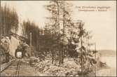 Järnvägstunnel väster om Marbäck, efter linjen mellan Ulricehamn och Vegby.