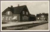 Järnvägsstationen och hotellet i Vanneboda.