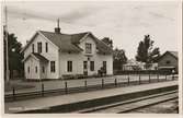 Knäred järnvägsstationen.