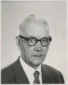 Porträtt av Hägersten, pensionerad från Trafikaktiebolaget Grängesberg - Oxelösunds Järnvägar, TGOJ.