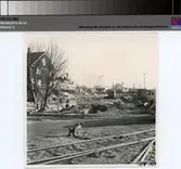 Torpedbåtslipen, förstärkning av spårbädd, schaktningsarbete, vy österut