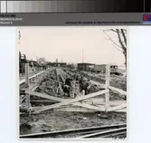 Torpedbåtslipen, formsättning för landspårens betongfästa